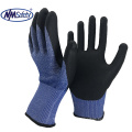 NMsafety 13 gauge Nylon+UHMWPE+Glassfibre liner coated micro-foam nitrile glove CE EN388 4X42C